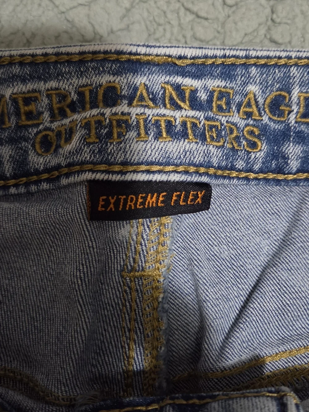 American Eagle Outfitters Light Blue Distressed Denim Shorts